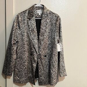 Nine West Leopard Print Blazer
